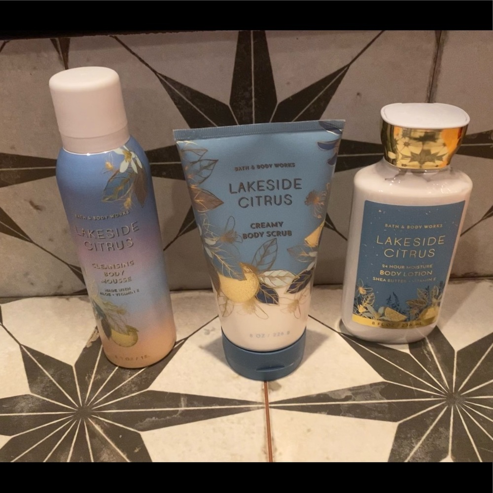 Bath & Body Works Lakeside Citrus  Body Lotion Body Scrub Cleansing Body Mouse